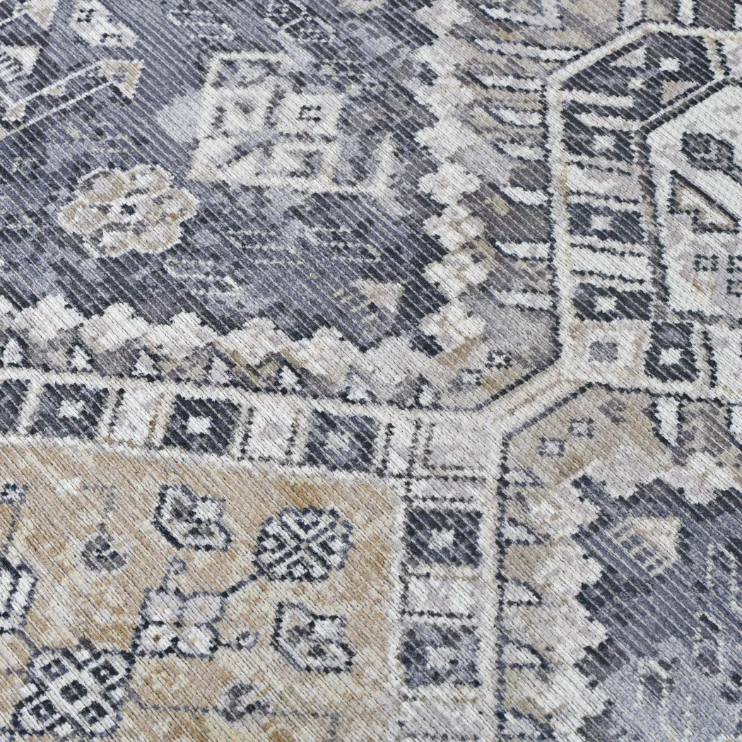 Aebby Gray 7'10 x 9'9 Machine Washable Rug - Thumbnail - Image 9