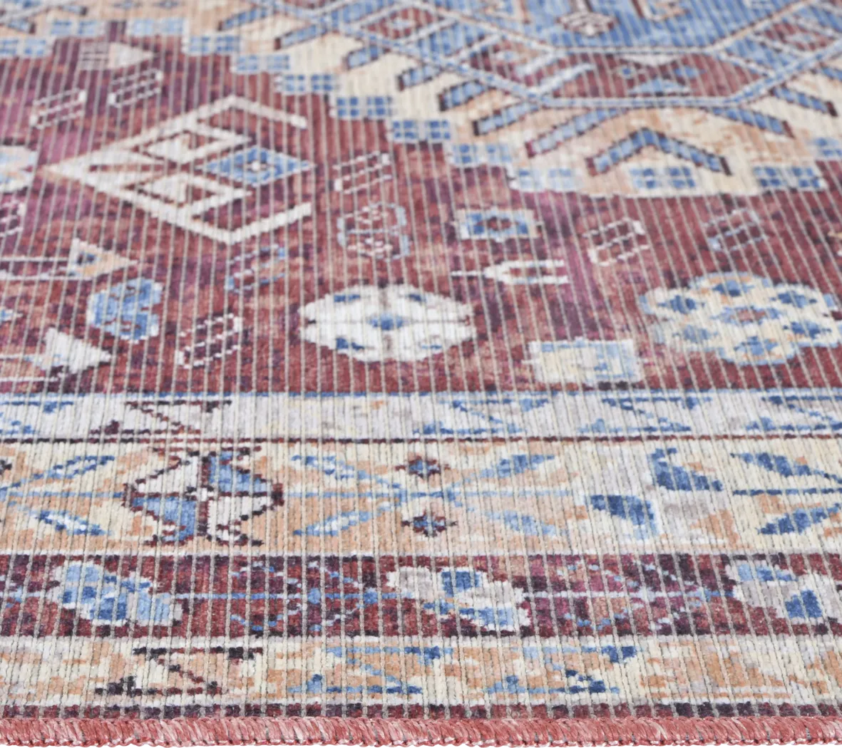 Aebby Red 7'10 x 9'9 Machine Washable Rug - Thumbnail - Image 3