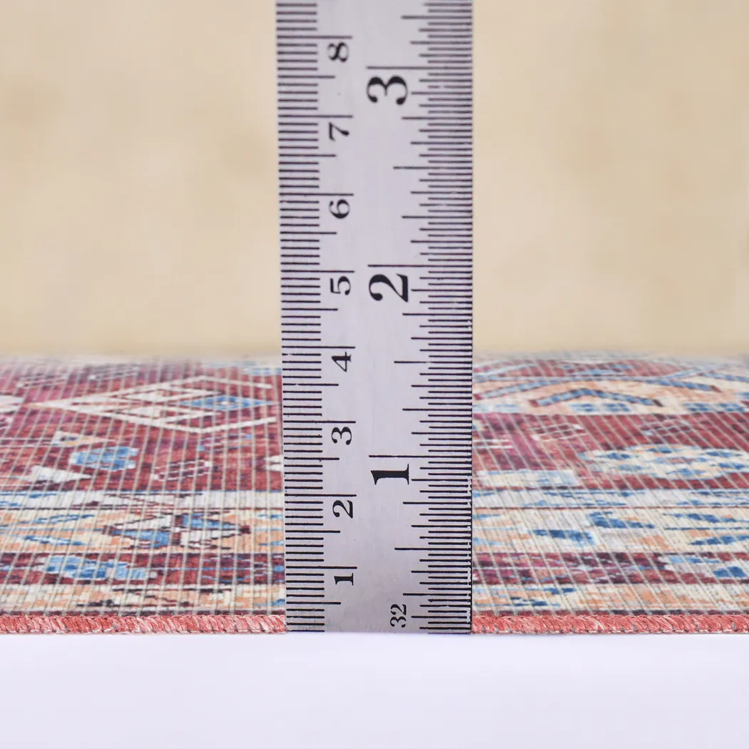 Aebby Red 7'10 x 9'9 Machine Washable Rug - Thumbnail - Image 6