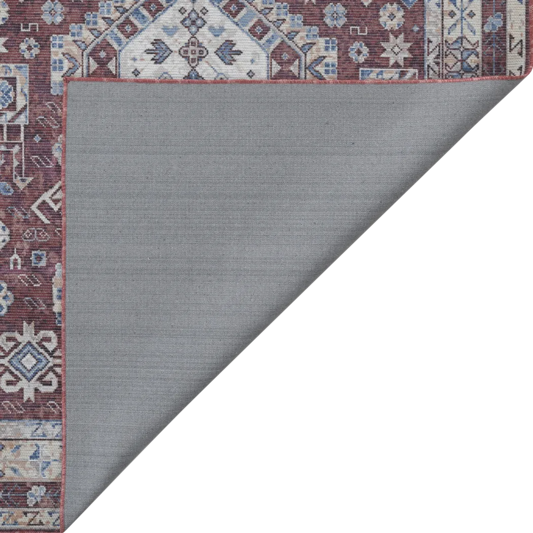 Aebby Red 7'10 x 9'9 Machine Washable Rug - Thumbnail - Image 7