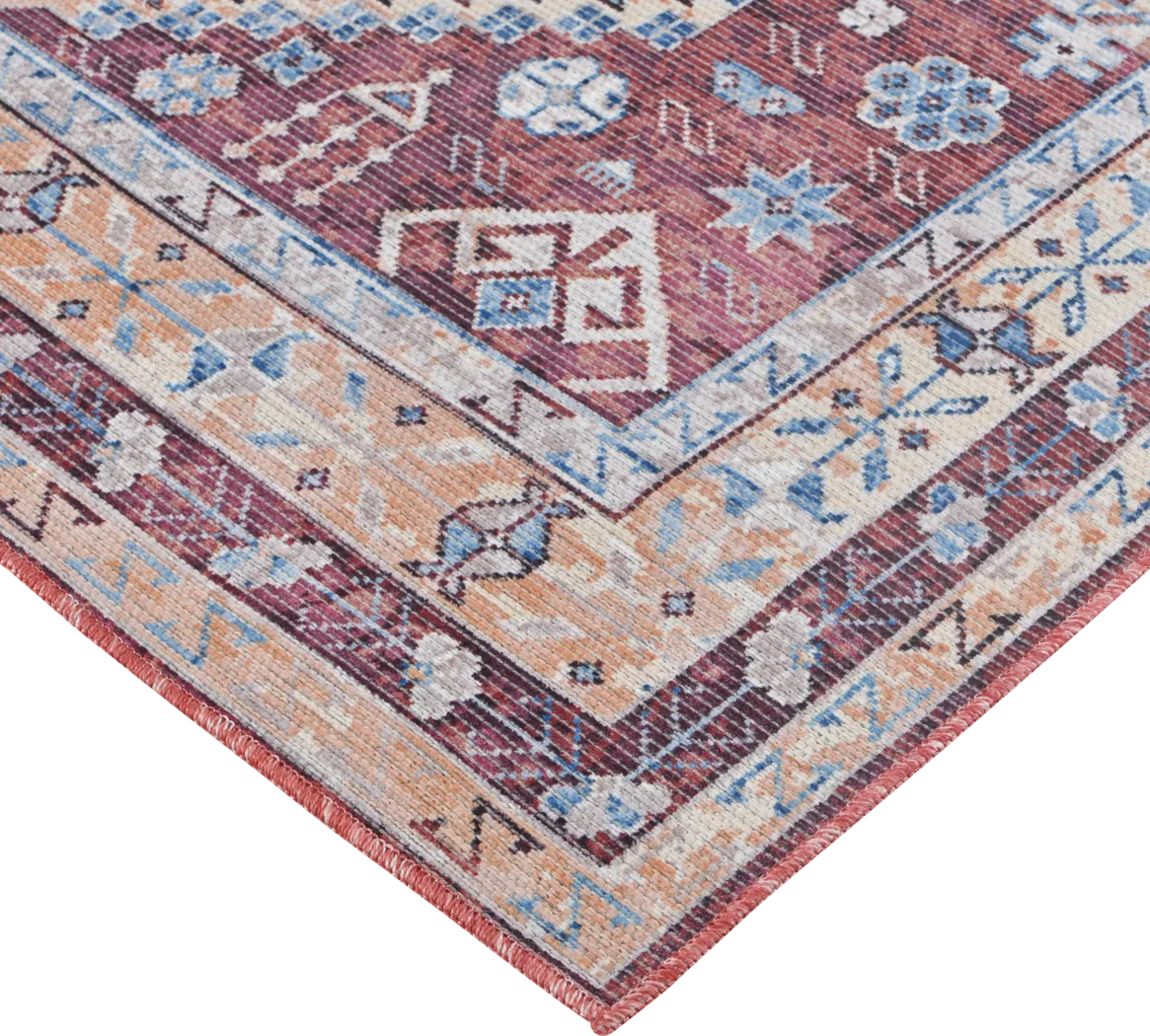 Aebby Red 7'10 x 9'9 Machine Washable Rug - Thumbnail - Image 9