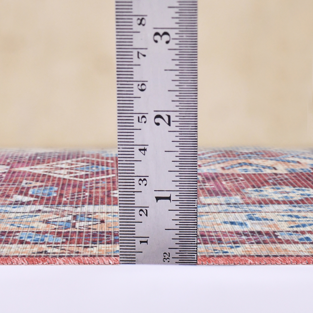 Aebby Red 9'2 x 11'9 Machine Washable Rug - Thumbnail - Image 6