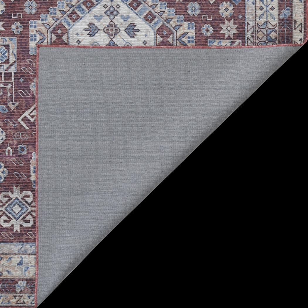 Aebby Red 9'2 x 11'9 Machine Washable Rug - Thumbnail - Image 7