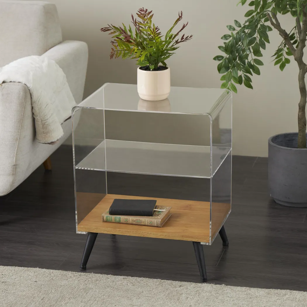 Aedard Clear Side Table - Image 2