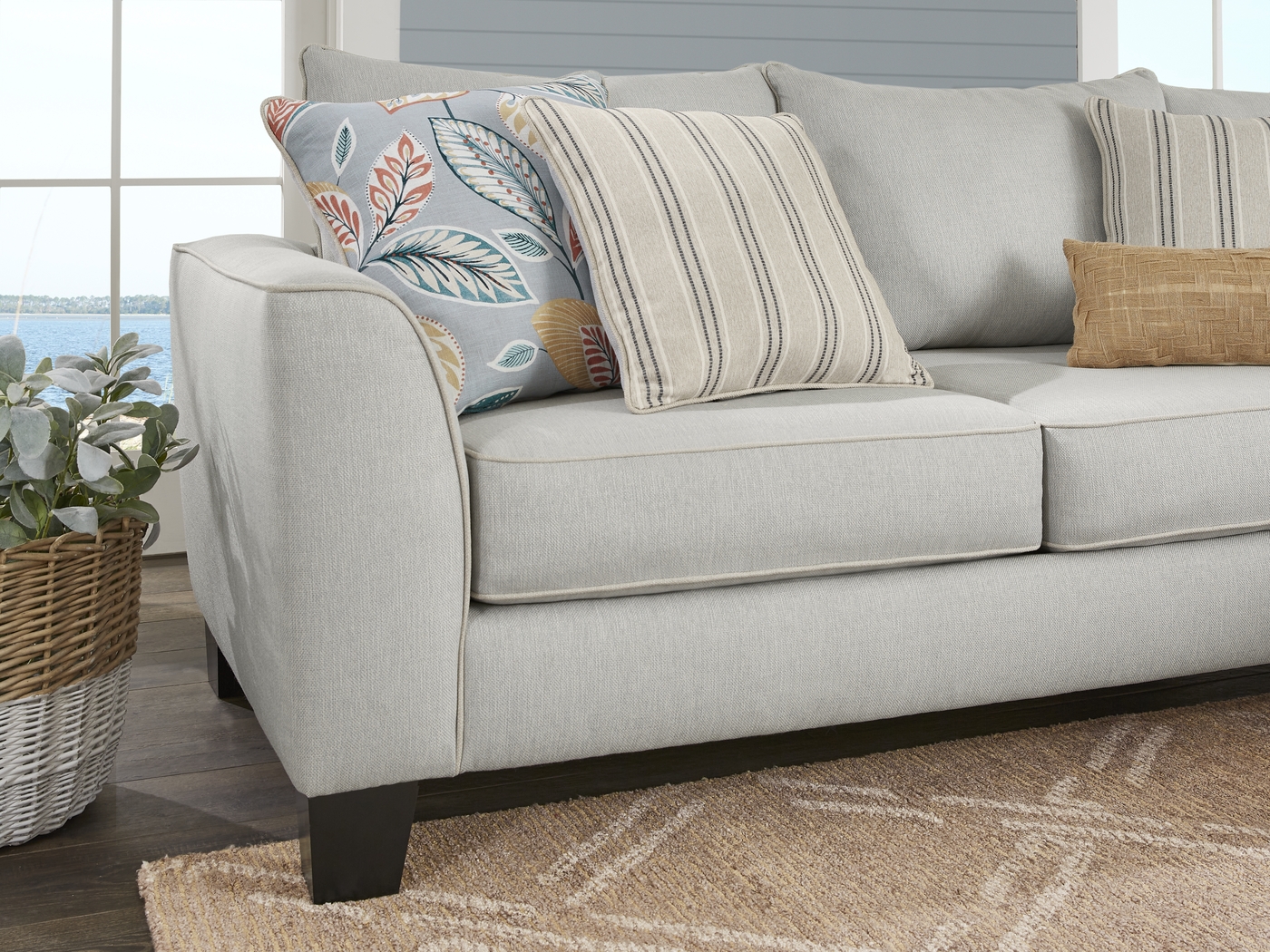 Aegean Place Bluestone 5 Pc Sectional Living Room - Thumbnail - Image 4