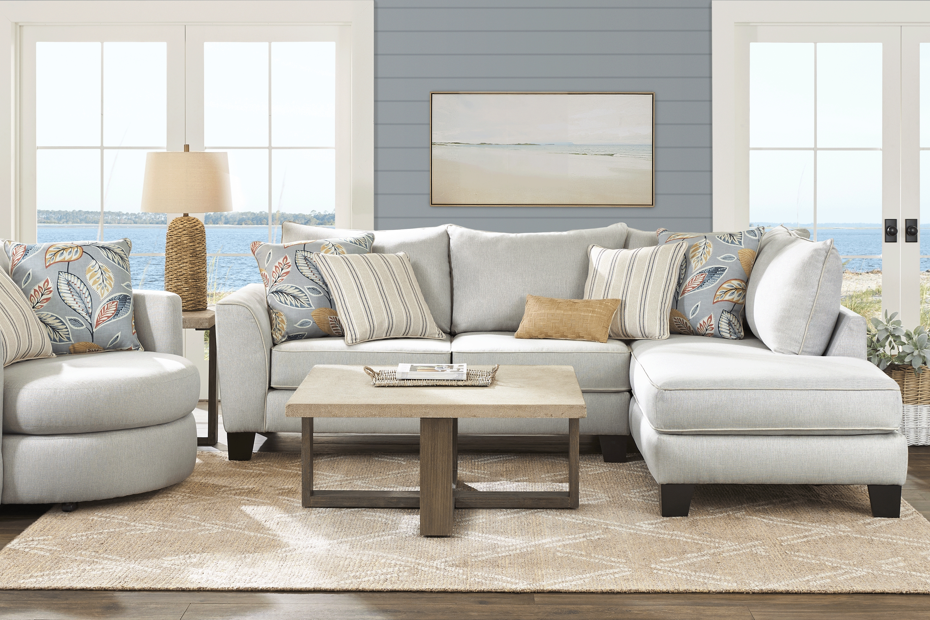 Aegean Place Bluestone 2 Pc Sectional - Thumbnail - Image 2