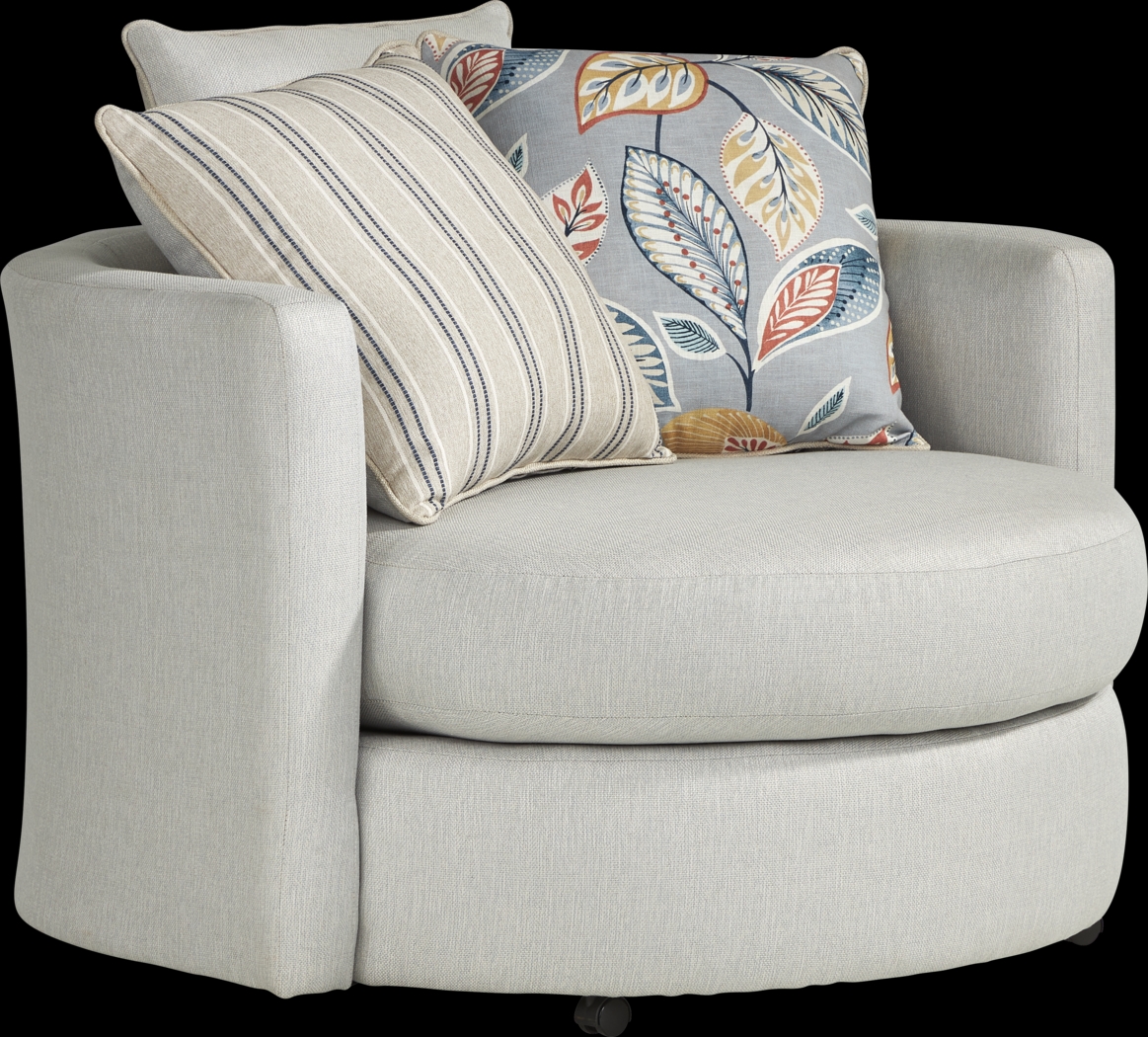 Aegean Place Bluestone Swivel Chair - Thumbnail - Image 2