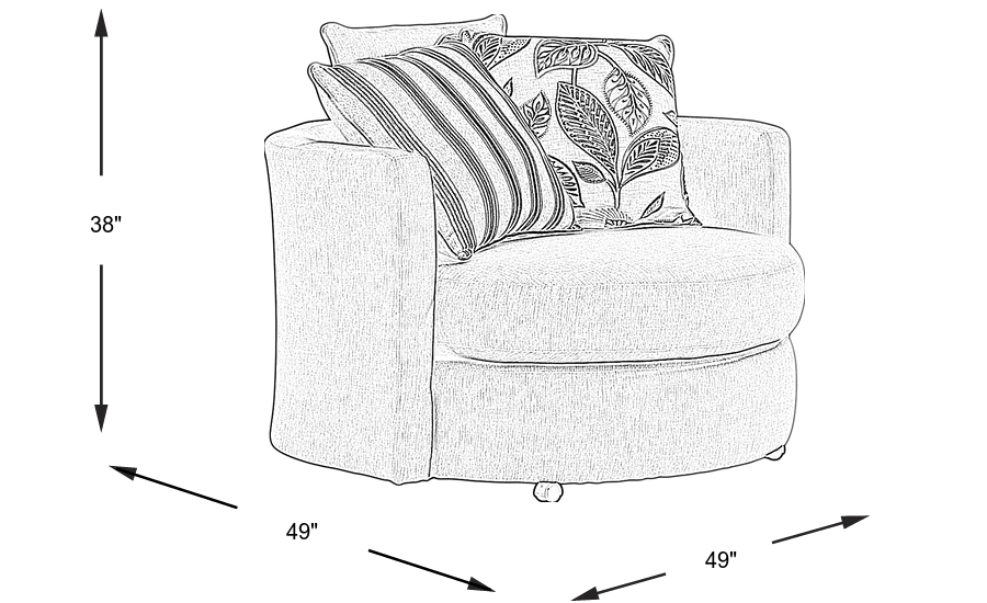 Dimension Image. Please refer to the Dimension Tab on this page for dimension details.