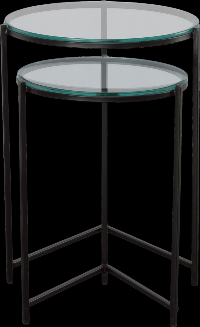 Aellana Black Nesting Tables, Set of 2 - Thumbnail - Image 2