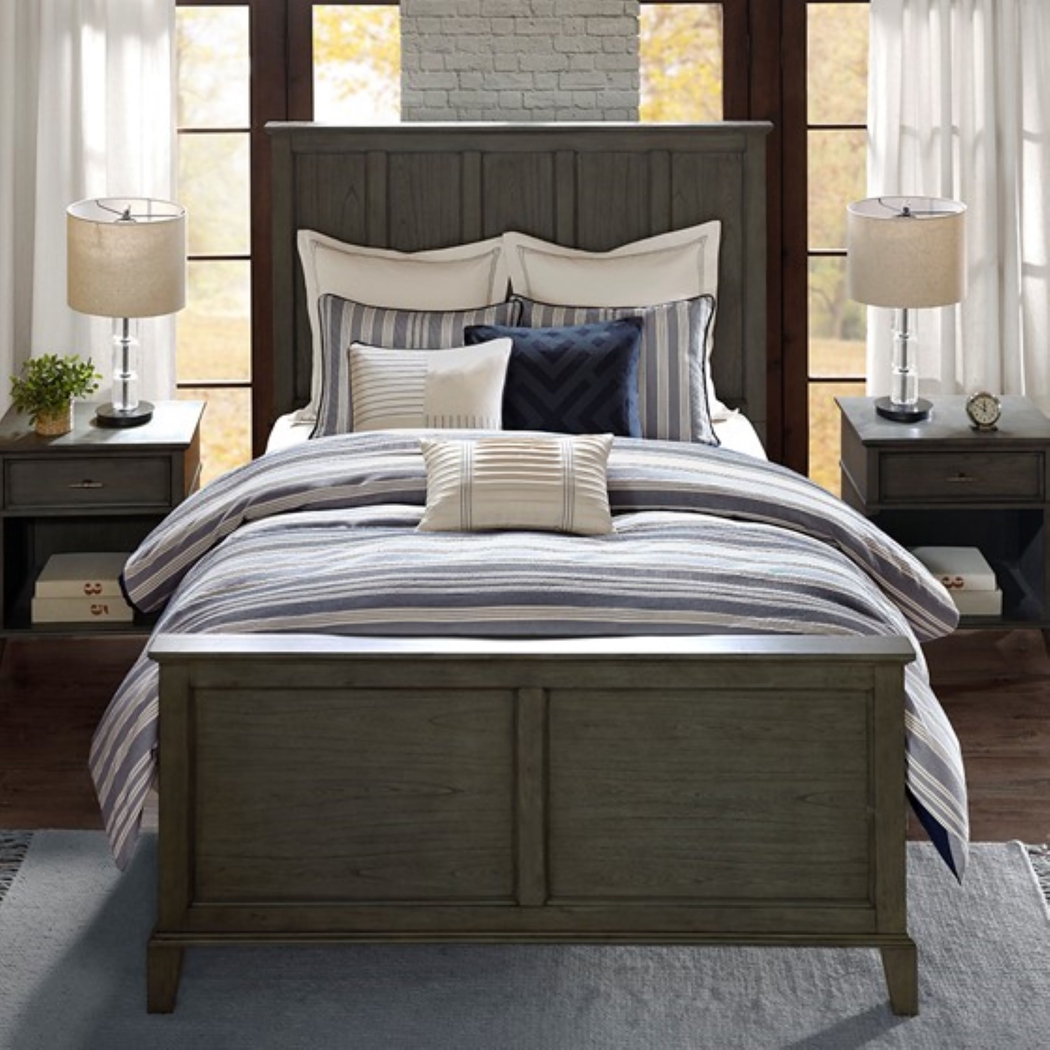 Aera Blue King Comforter Set - Thumbnail - Image 2