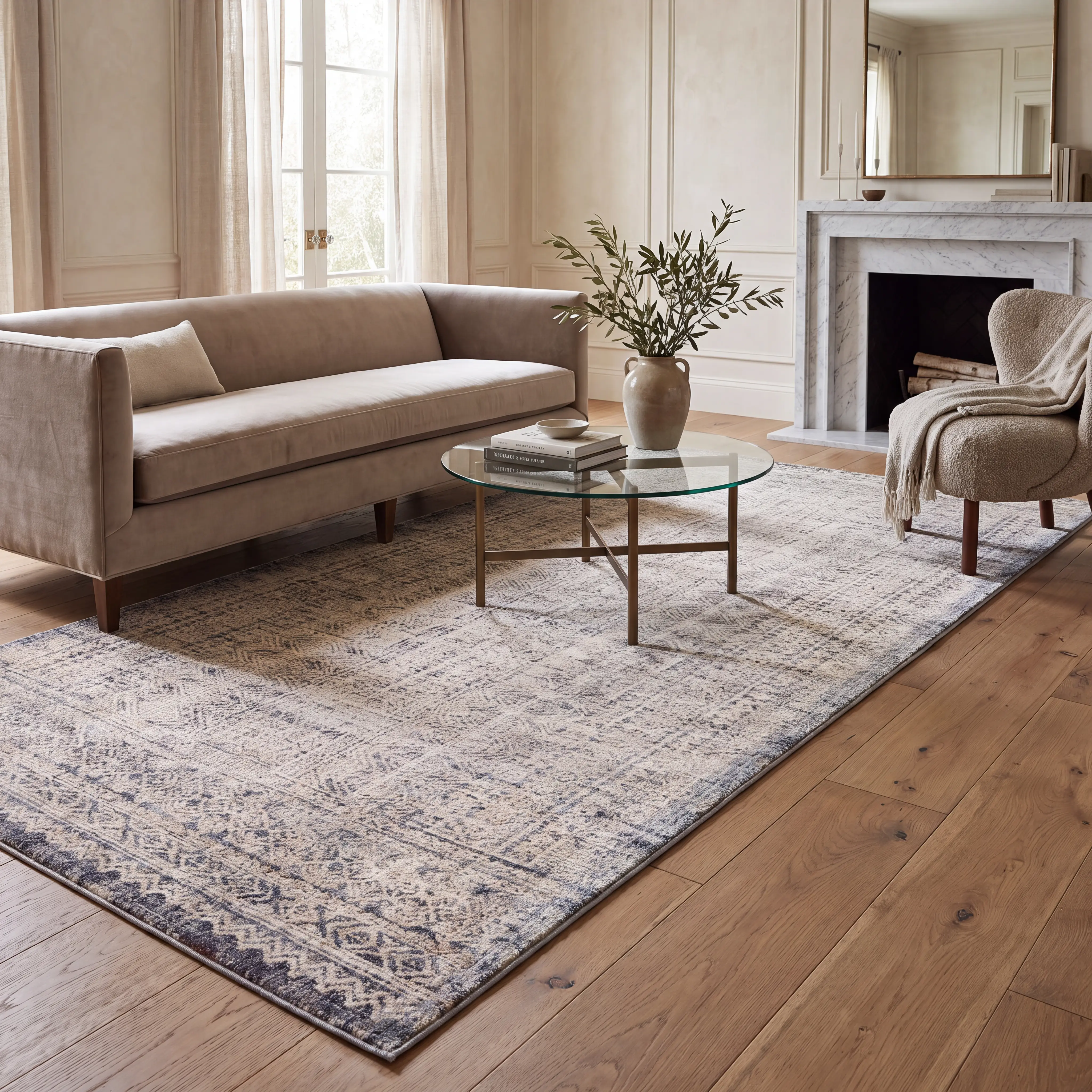 Afeni Beige 2'3 x 8' Runner Rug - Thumbnail - Image 2