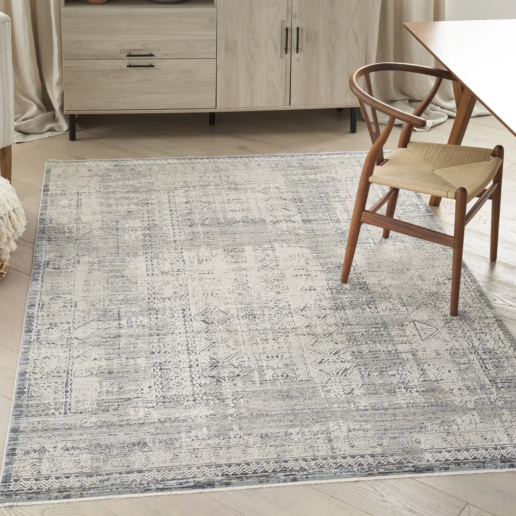 Afeni Ivory Blue 7'10 x 10'1 Rug - Thumbnail - Image 2