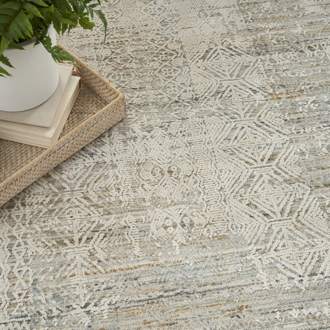 Afeni Ivory Multicolor 7'10 Round Rug - Thumbnail - Image 6