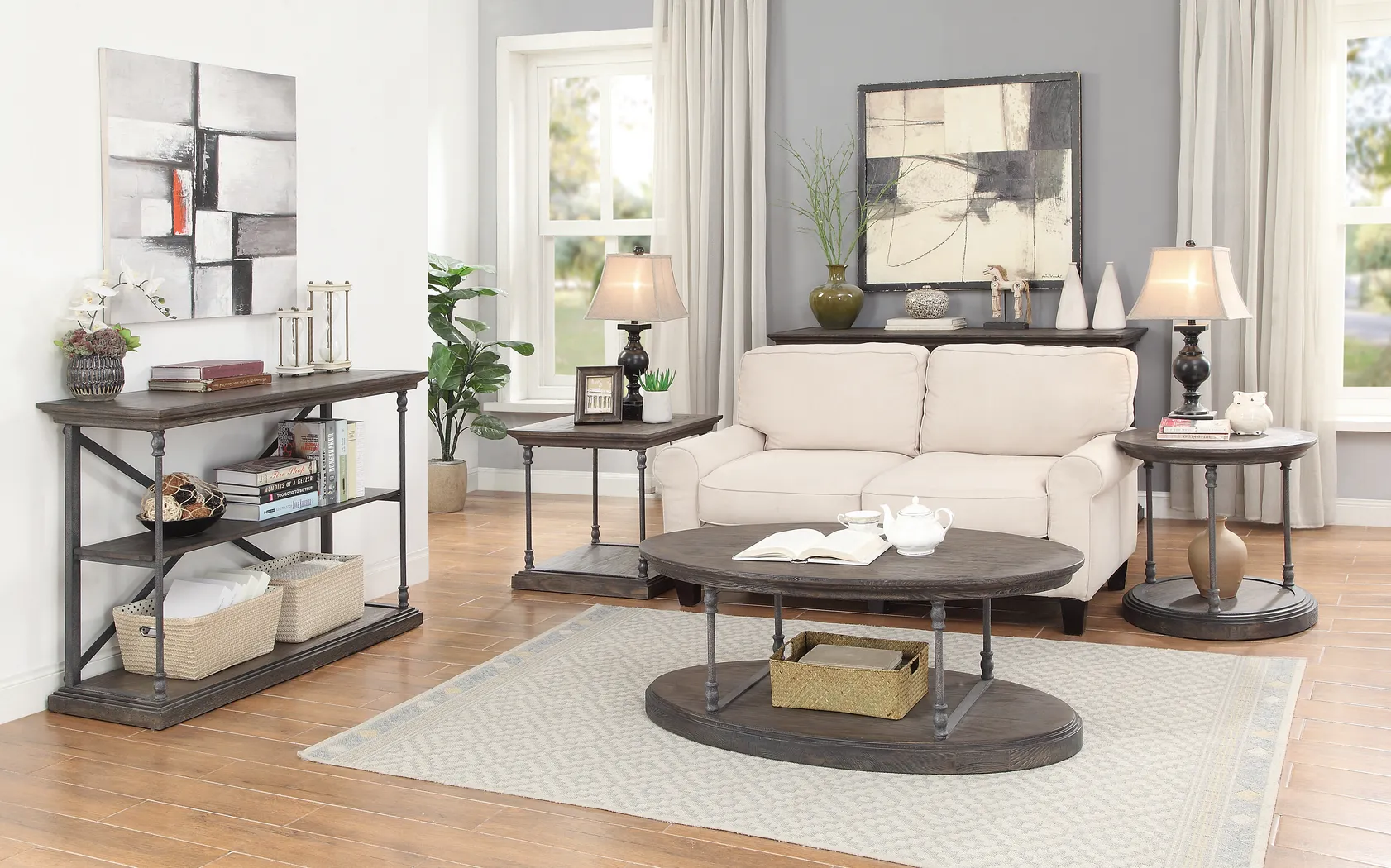 Aferia Brown End Table - Thumbnail - Image 4