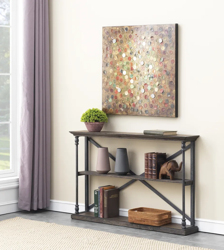 Aferia Brown Sofa Table - Thumbnail - Image 4