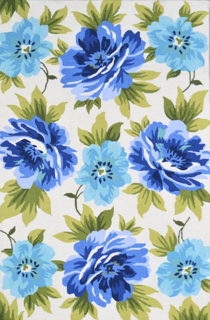 Affame Blue 5' x 8' Indoor/Outdoor Rug - Thumbnail - Image 1