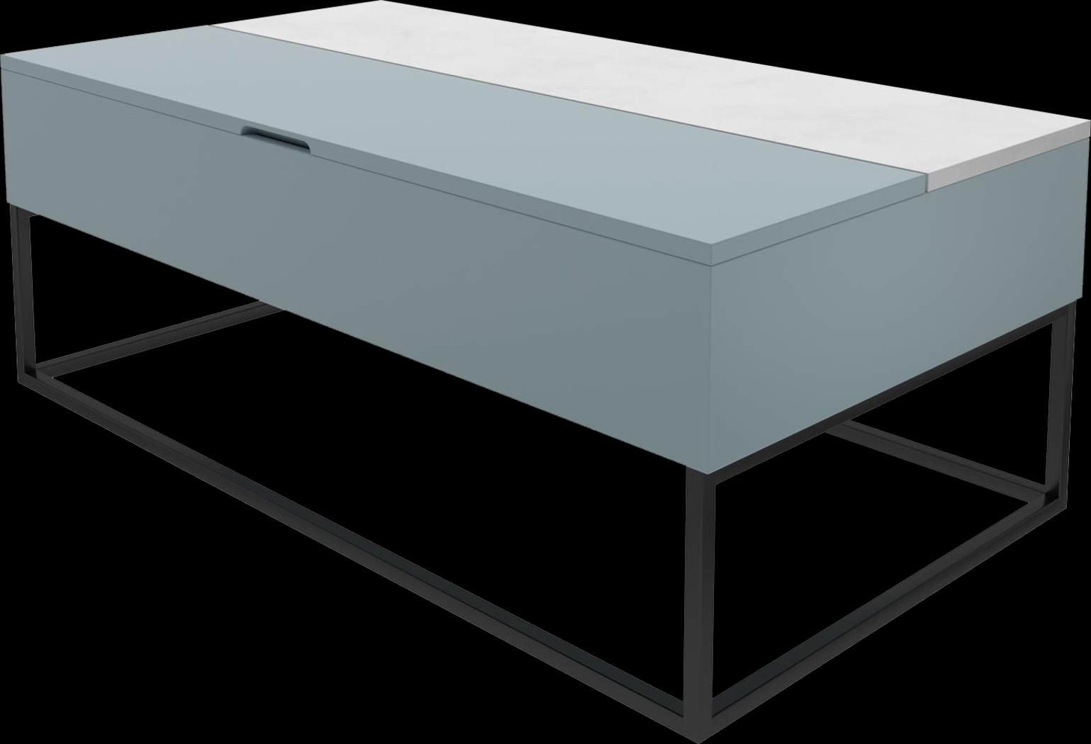 Affton Blue Lift-Top Cocktail Table - Thumbnail - Image 5