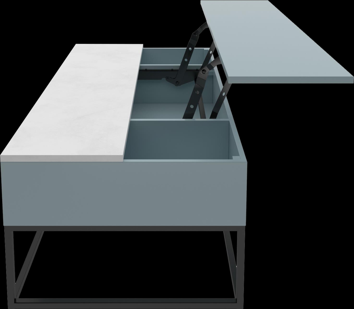 Affton Blue Lift-Top Cocktail Table - Thumbnail - Image 7