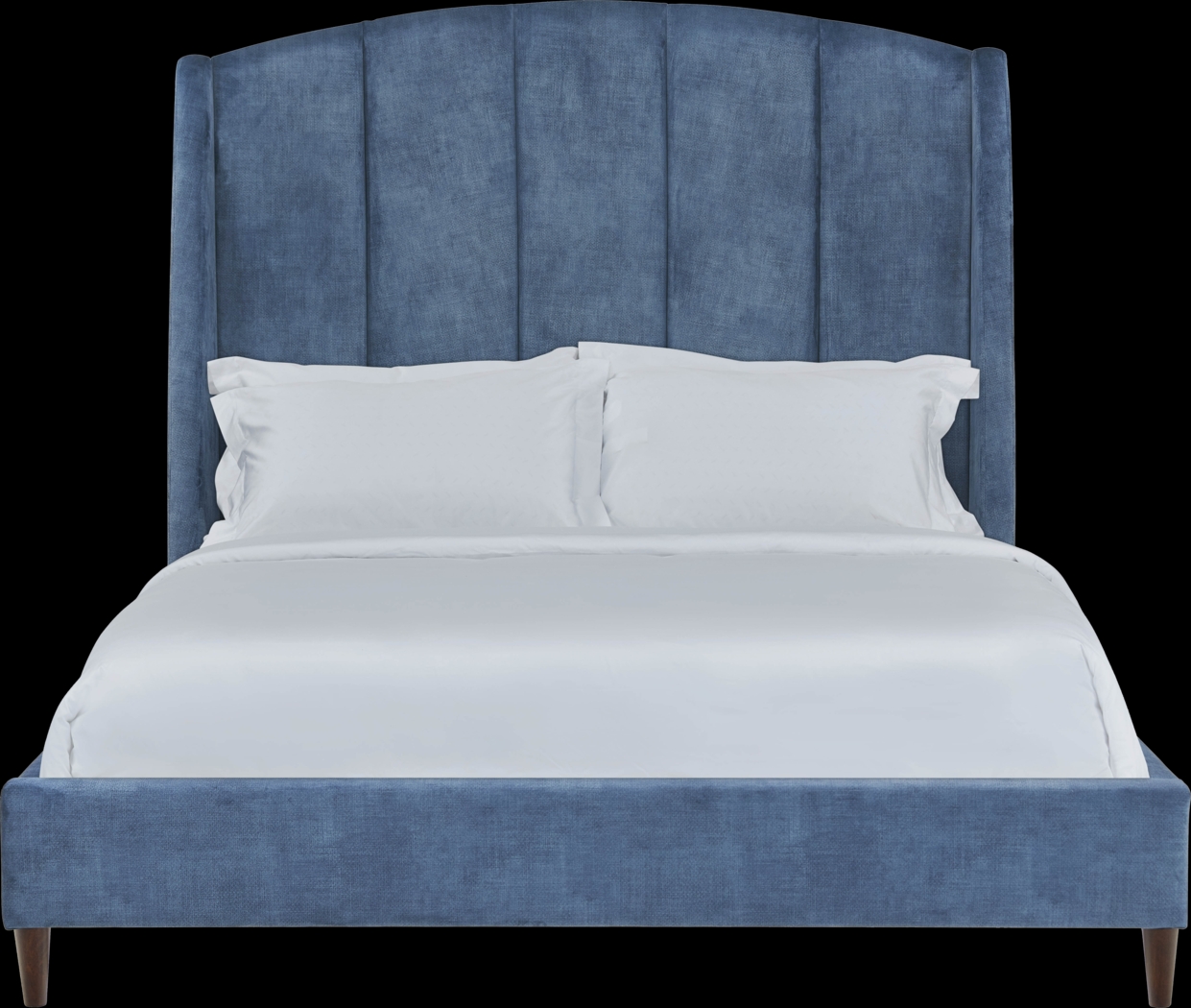 Aflin Navy 3 Pc Queen Upholstered Bed - Thumbnail - Image 2