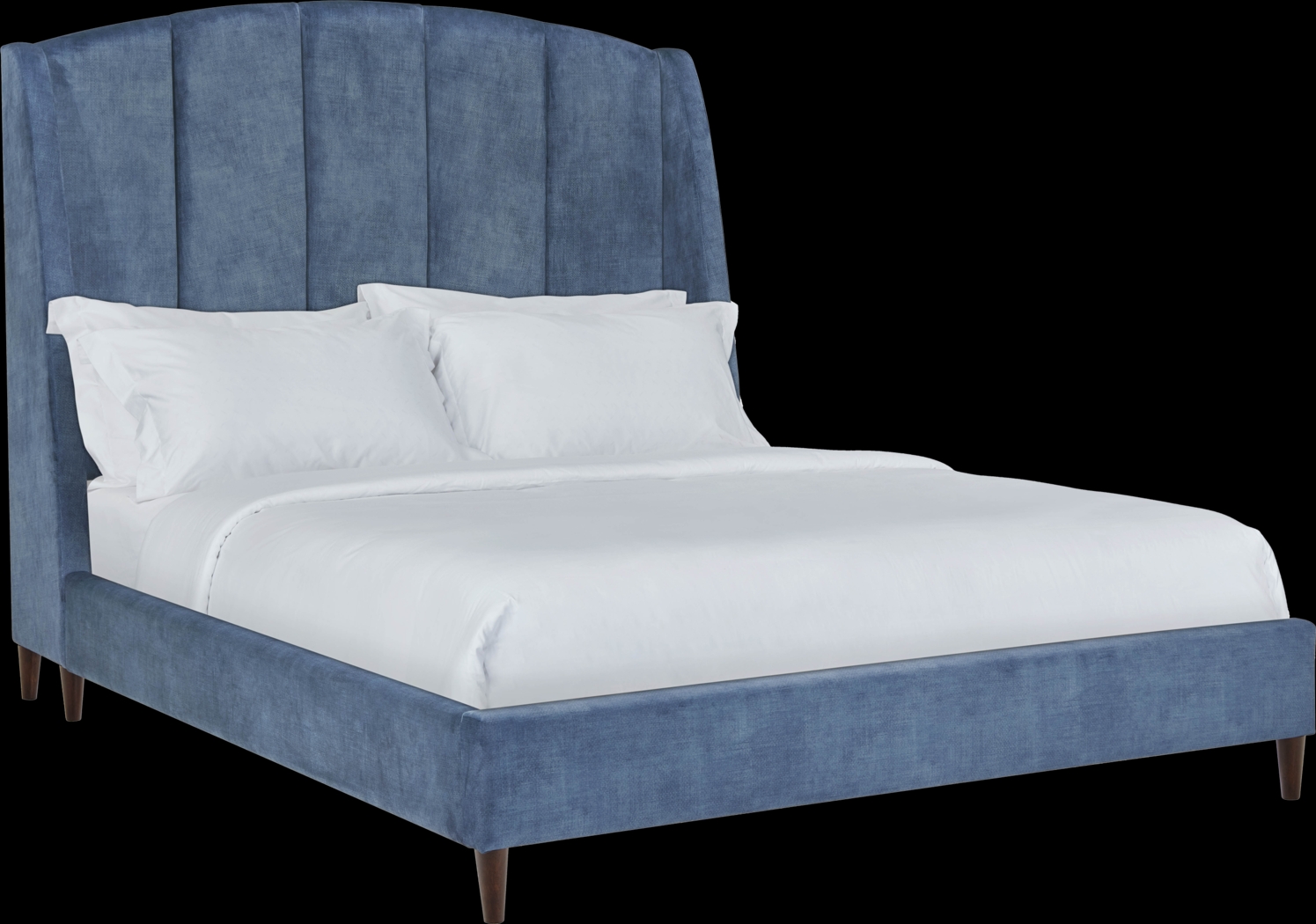 Aflin Navy 3 Pc Queen Upholstered Bed - Thumbnail - Image 1