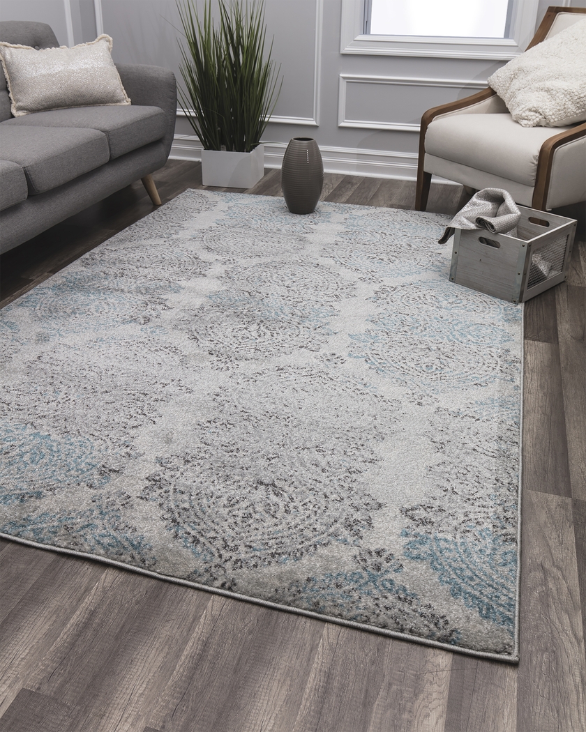 Aftan Blue 8' x 10' Rug - Thumbnail - Image 3