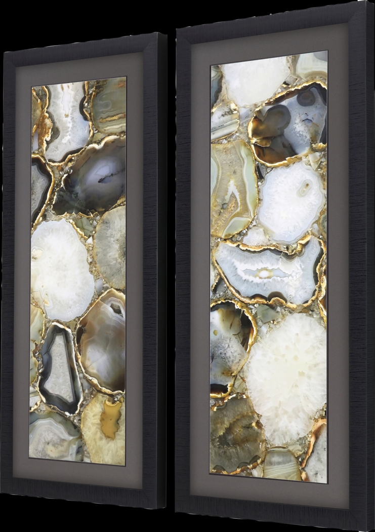 Agate Quartz Gray Framed Artwork, Set of 2 - Thumbnail - Image 3