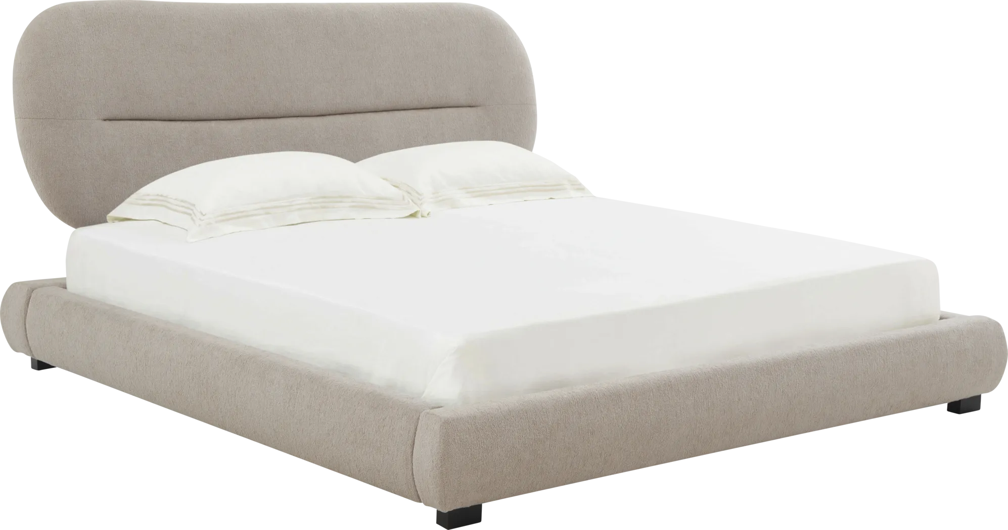 Agatha Light Brown King Bed - Thumbnail - Image 1