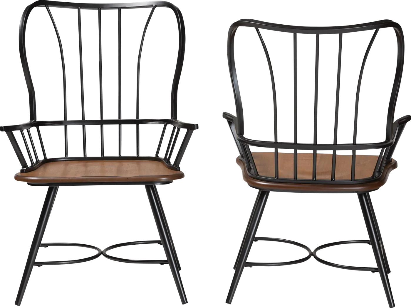 Agavei Brown Arm Chair, Set of 2 - Thumbnail - Image 3