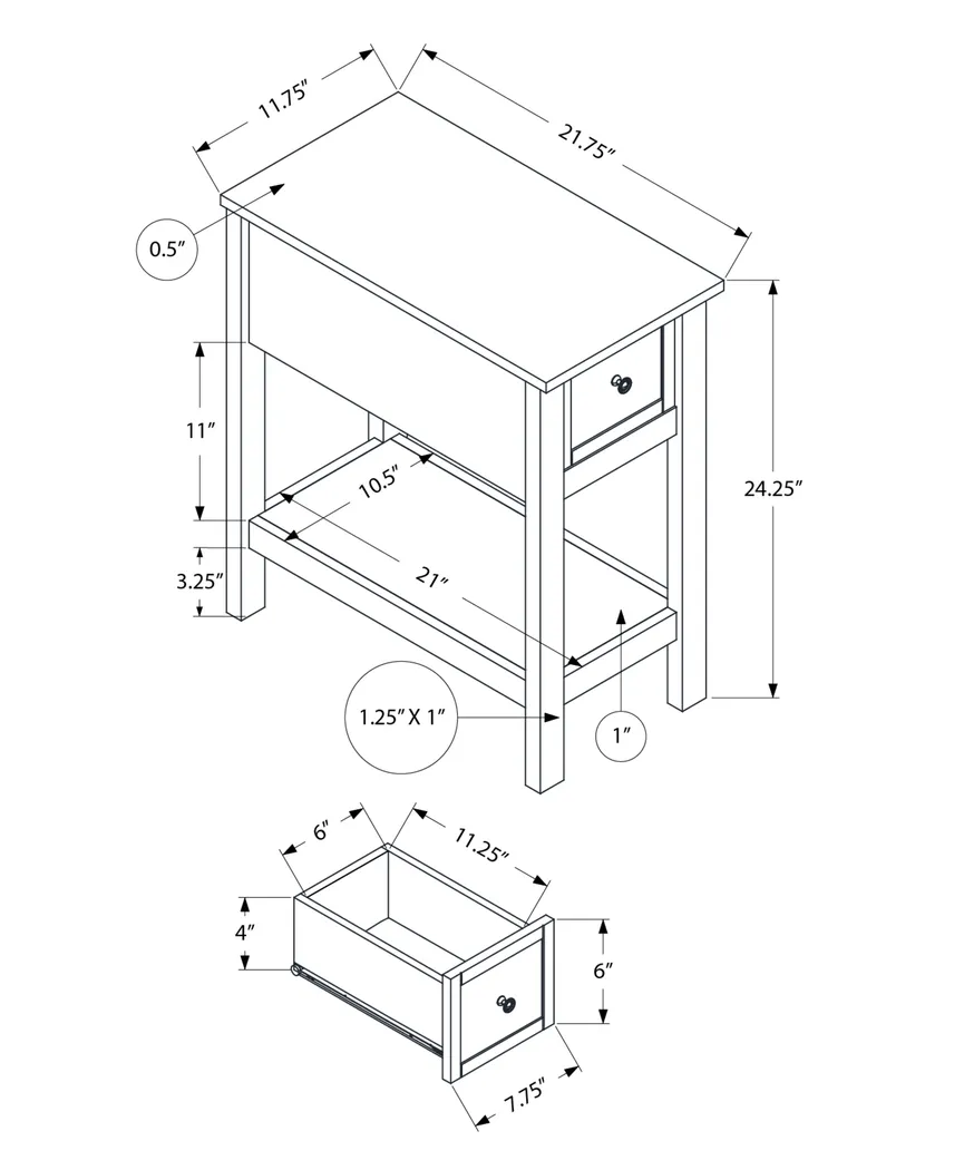 Ager Gray End Table - Thumbnail - Image 4