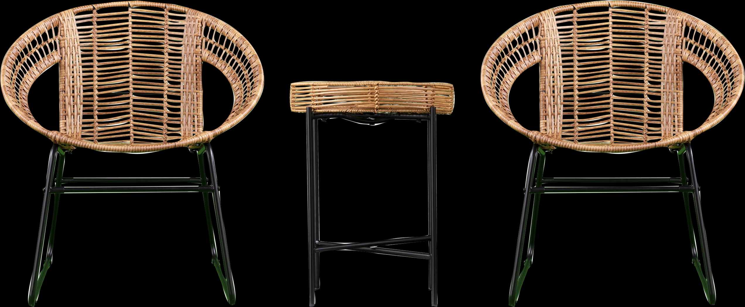 Agincourt Natural Outdoor 3 Pc Bistro Set - Thumbnail - Image 1