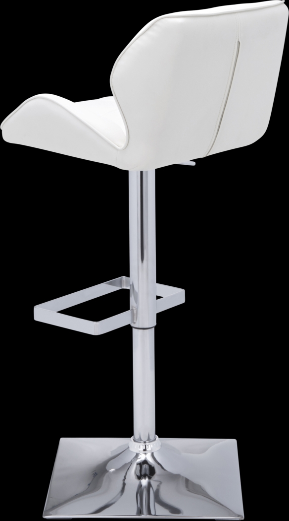 Agnon White Adjustable Barstool - Thumbnail - Image 2