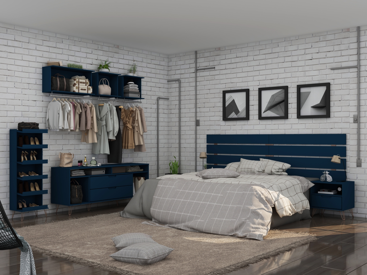 Agora Way Blue Queen Headboard - Thumbnail - Image 8