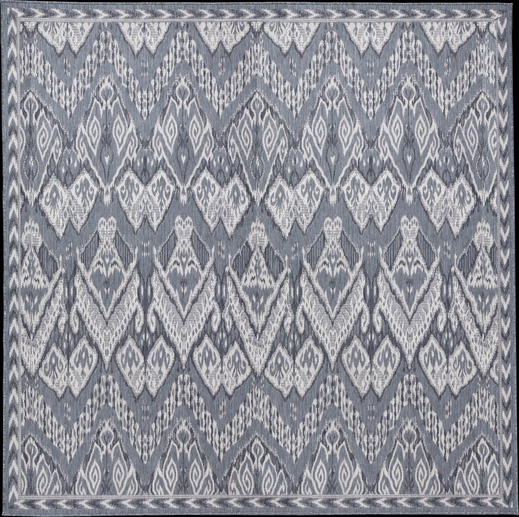 Agrippa Dark Blue 7'10 Square Indoor/Outdoor Rug - Thumbnail - Image 1