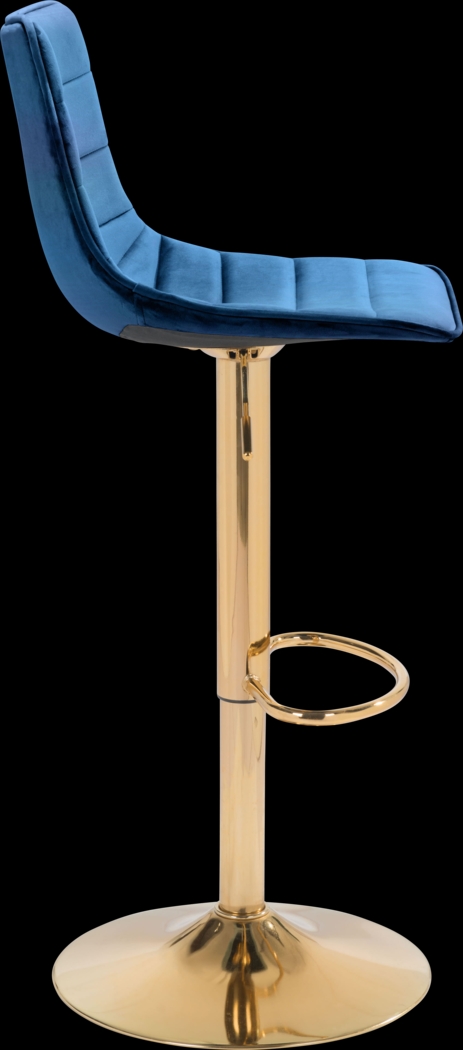 Agrona Dark Blue Adjustable Barstool - Thumbnail - Image 2