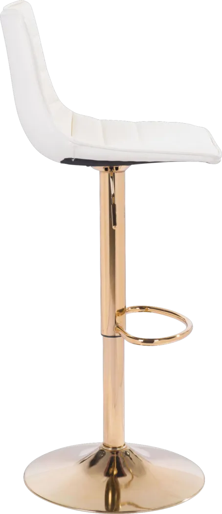 Agrona White Adjustable Barstool - Thumbnail - Image 2