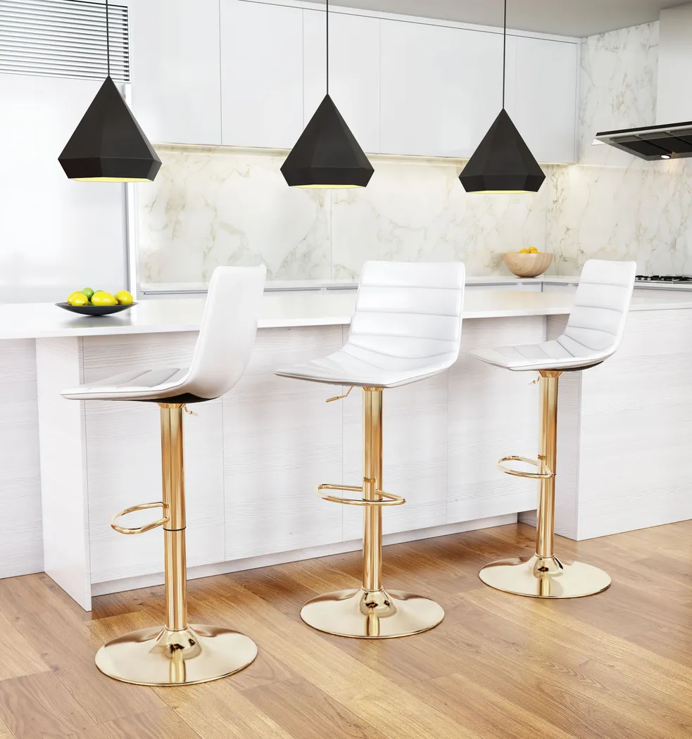 Agrona White Adjustable Barstool - Thumbnail - Image 7
