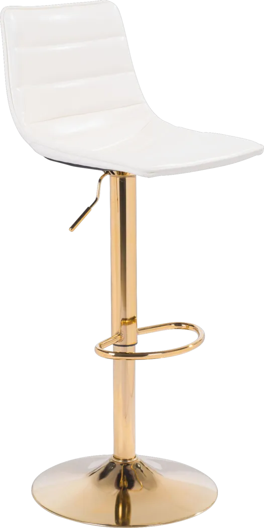 Agrona White Adjustable Barstool - Thumbnail - Image 1