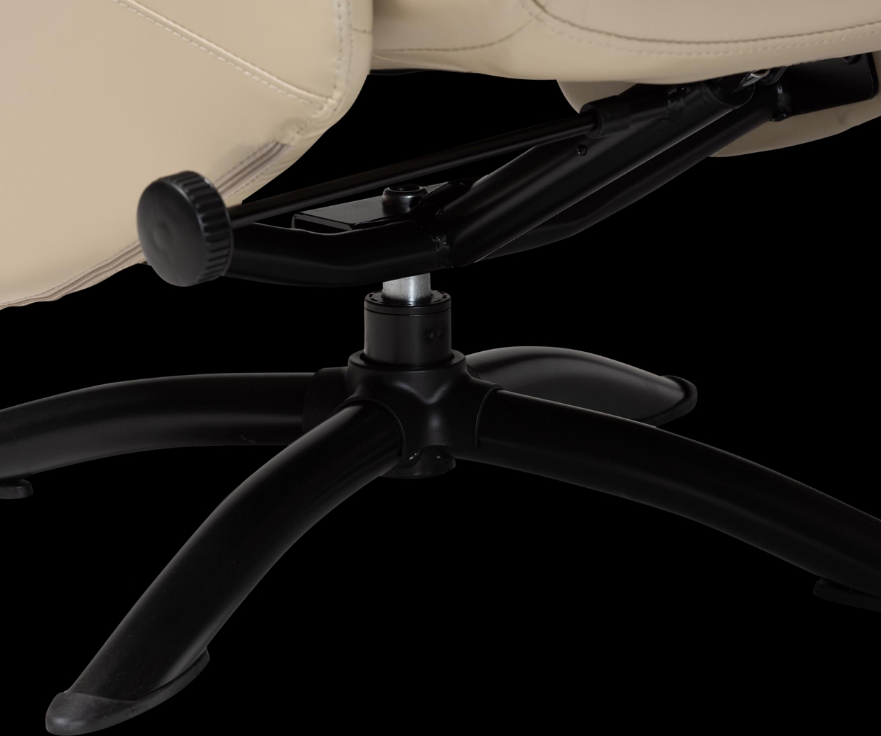 Aguilay Beige Accent Chair and Ottoman - Thumbnail - Image 3