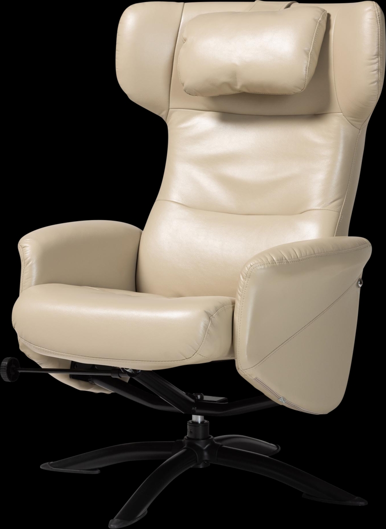 Aguilay Beige Accent Chair and Ottoman - Thumbnail - Image 10
