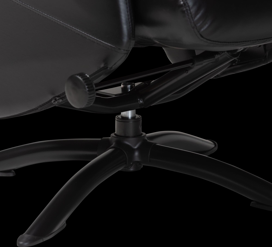 Aguilay Black Accent Chair and Ottoman - Thumbnail - Image 3