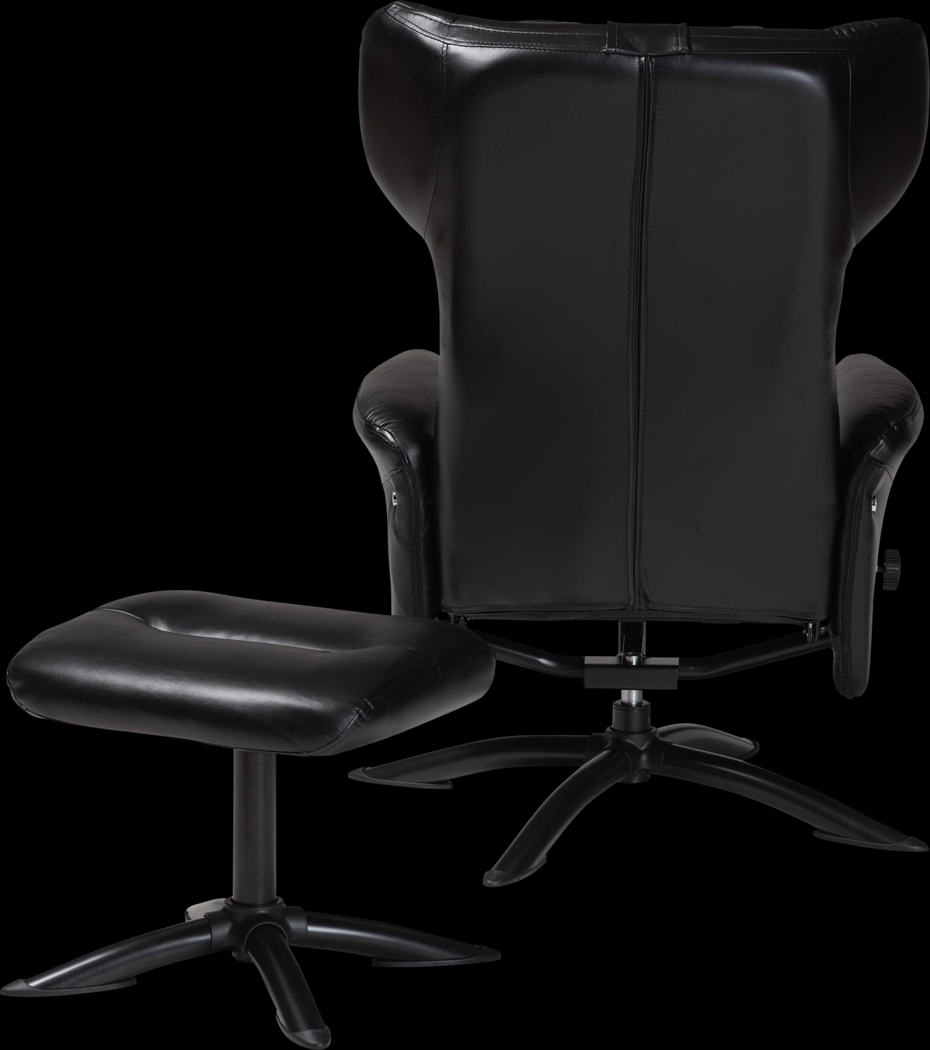Aguilay Black Accent Chair and Ottoman - Thumbnail - Image 9
