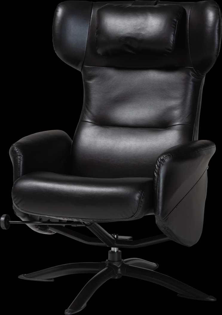 Aguilay Black Accent Chair and Ottoman - Thumbnail - Image 10