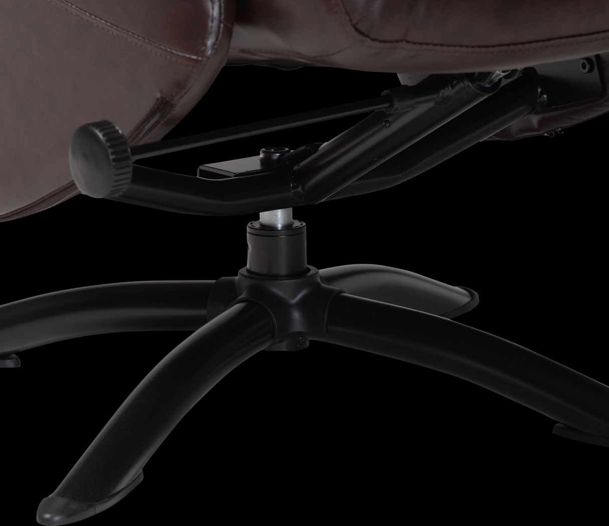 Aguilay Dark Brown Accent Chair and Ottoman - Thumbnail - Image 3