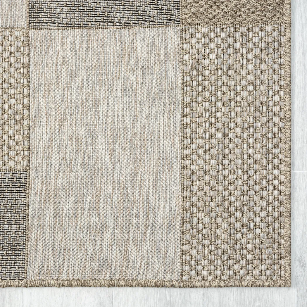 Ahedho Tan 5' x 7' Indoor/Outdoor Rug - Image 5