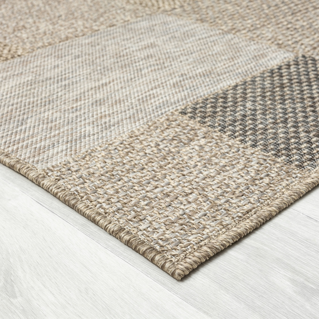 Ahedho Tan 7'10 x 9'6 Indoor/Outdoor Rug - Thumbnail - Image 3