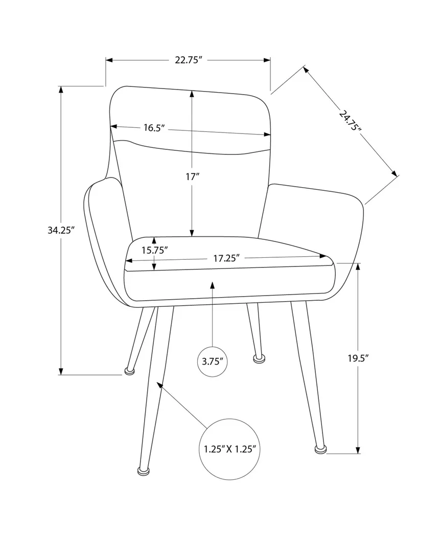 Ahia Gray Side Chair, Set of 2 - Thumbnail - Image 3