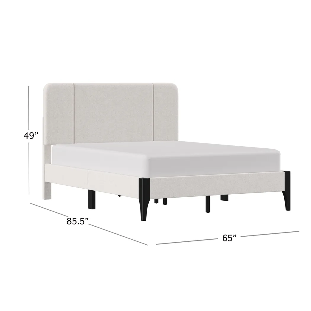 Reesha Beige Queen Bed - Thumbnail - Image 9