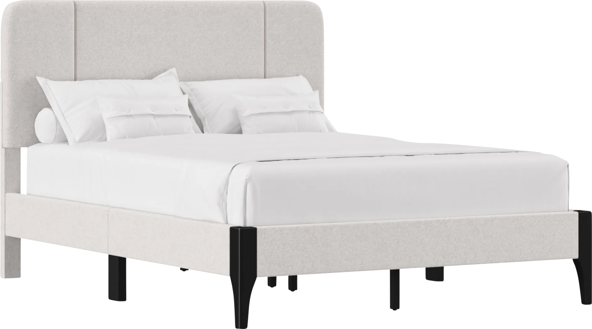 Reesha Beige Queen Bed - Thumbnail - Image 1