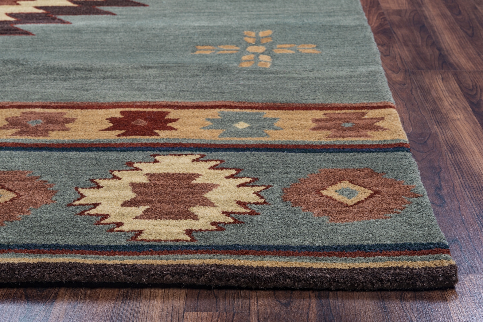 Ahnika Blue 3' x 5' Rug - Thumbnail - Image 2