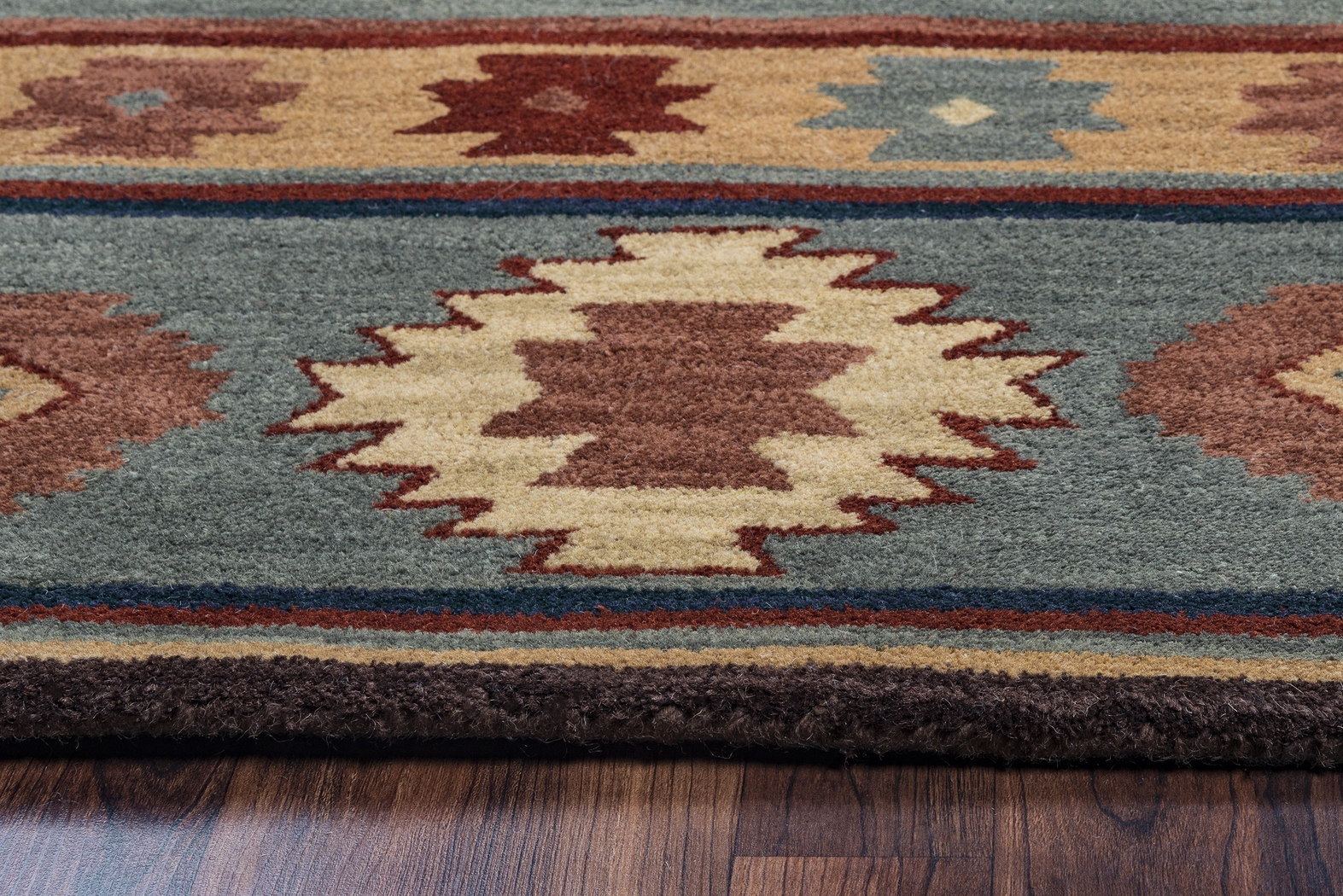 Ahnika Blue 3' x 5' Rug - Thumbnail - Image 3
